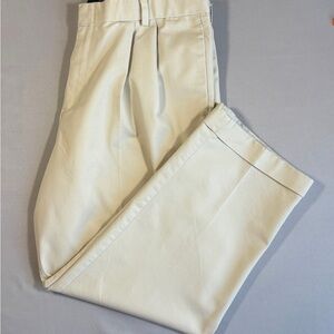 Dockers Men's Stain Defender Pleaded And Cuffed Pants Khaki Size 38x29